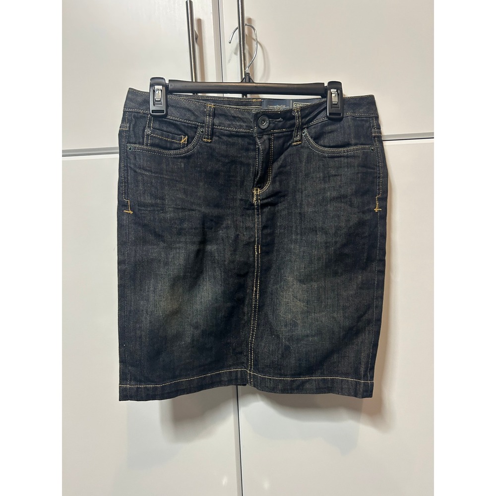 Converse‎ One Star Womens Dark Wash Denim Mini Skirt Indigo Blue Size 10